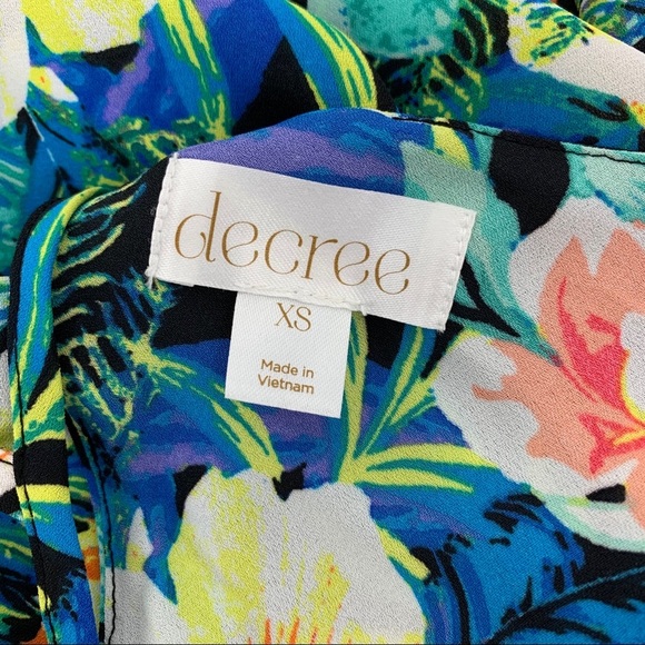 Decree Halter Top XS Floral Tropical Multicolor Summer Beach Vacation Island - Picture 8 of 10